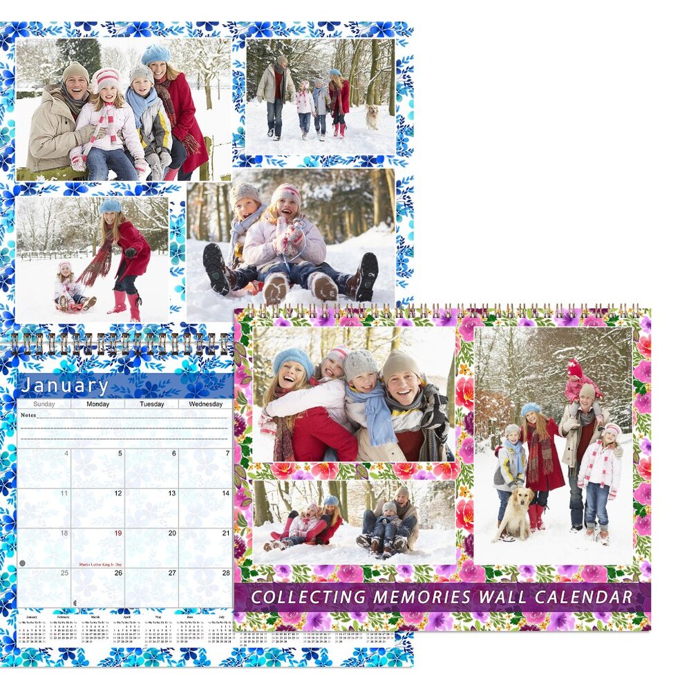 2027 Scrapbook Wall Calendar Spiral-bound - 12 Months Desktop #011